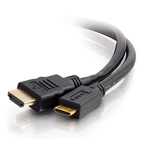 C2G 0.5m High Speed HDMI to Mini HDMI Cable with Ethernet Supports 3D, Ethernet and 4K Compatible with Camera, Camcorder, Graphics card and Tablets von C2G