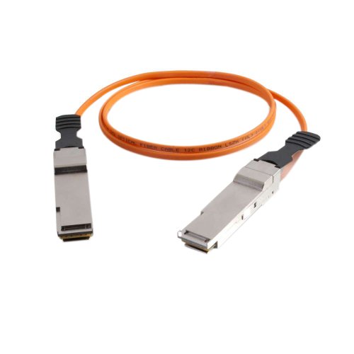 C2G 06201 QSFP+/QSFP+ 40G InfiniBand Active Optisches Kabel, TAA konform, Orange (49,2 Fuß, 15 Meter) von C2G