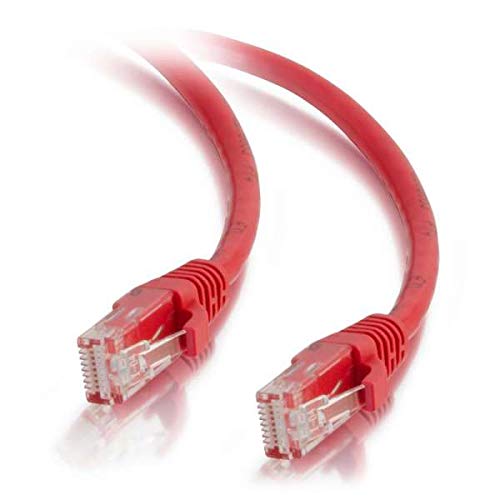 C2G 1. 5M Cat5e Ethernet RJ45 Hohe Geschwindigkeit Netzwerkkabel, LAN Leitung Snagless UTP LSZH-Rot von C2G