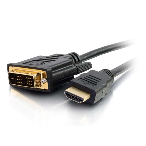 C2G 1.5M HDMI-zu-DVI-D-Hochgeschwindigkeits-Digitalvideokabel, DVI-zu-HDMI-Monitor-Adapterkabel, Full 1080p HD, geeignet für PS4, Raspberry Pi, Roku, Xbox One und mehr von C2G