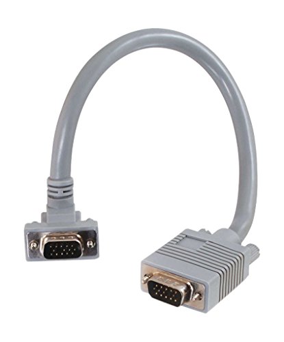 C2G 10M Premium HD15 SXGA VGA auf VGA Monitorkabel mit 90-Grad-Stecker. VGA-Computerkabel, Stecker auf Stecker, 90 Grad von C2G