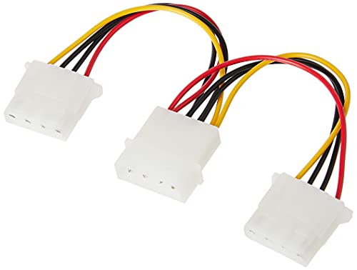 C2G 15cm 5. 25 LP4 mannlichen Molex to 2 x LP4 weibliche Molex Kabel Splitter/Extender, Molex Y-Kabel 1 Foot von C2G