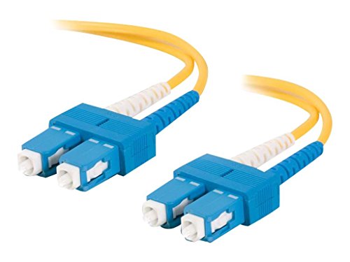 C2G 15m Glasfaser/Glasfaserkabel fàur Gigabit-Ethernet-Anwendungen SC/SC LSZH Duplex Singlemode 9/125 SM Glasfaser von C2G