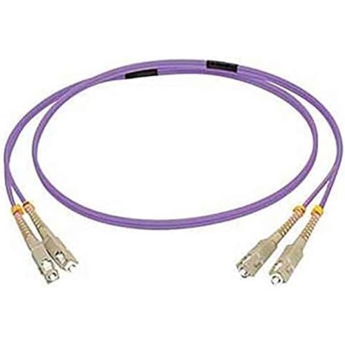 C2G 15m SC/SC OM4 LSZH Fibre Patch - Violett - Patchkabel - SC Multimode (M) auf SC Multimode (M) - 15 m - Glasfaser - 50/125 Mikron - OM4 - Violett von C2G