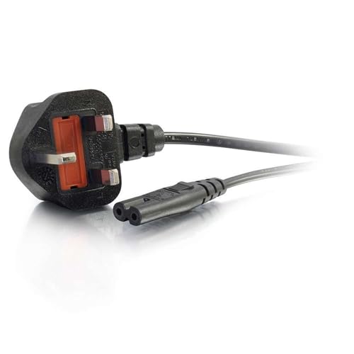 C2G 1m C7-Netzkabel (BS1363 zu IEC 60320C7) Netzkabel 80611 schwarz von C2G