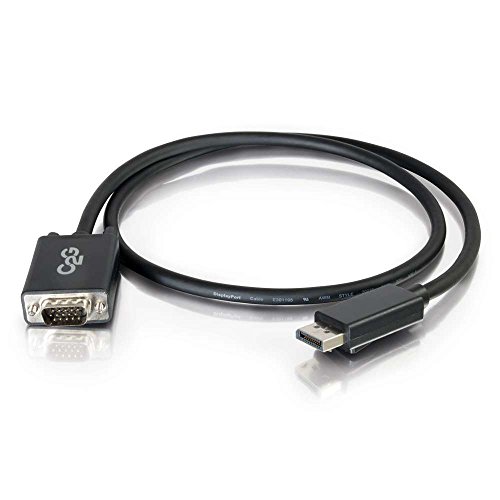 C2G 1m DisplayPort-Stecker auf VGA-Stecker Computer-Monitor-Adapterkabel Schwarz von C2G