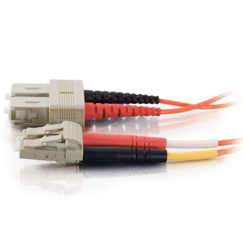 C2G 1m Glasfaser/Glasfaserkabel fàur Fast Ethernet, Fibre Channel, ATM und Gibabit Patchkabel LSZH LC/SC Duplex Multimode 50/125 MM von C2G