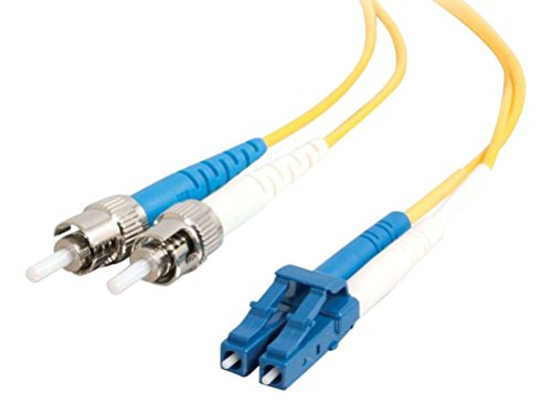C2G 1m Glasfaser/Glasfaserkabel fàur Gigabit-Ethernet-Anwendungen LC/ST LSZH Duplex Multimode 9/125 SM Glasfaser von C2G