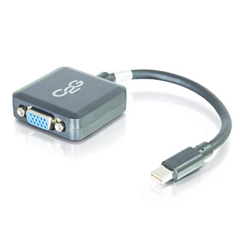 C2G 20CM Mini DisplayPort mannlichen to VGA weibliche Full HD Adapter Schwarz, HD Mini DP to VGA Compatible with Apple MacBook, Mac Mini, Mac Pro, Microsoft Surface Pro, Dell XPS and More von C2G