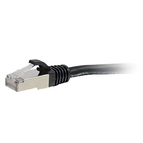 C2G 2M Schwarzes CAT6A Ethernet Gigabit LAN Netzwerkkabel (RJ45) Vernickeltes und kupfergeflochtenes Patch UTP Kabel von C2G