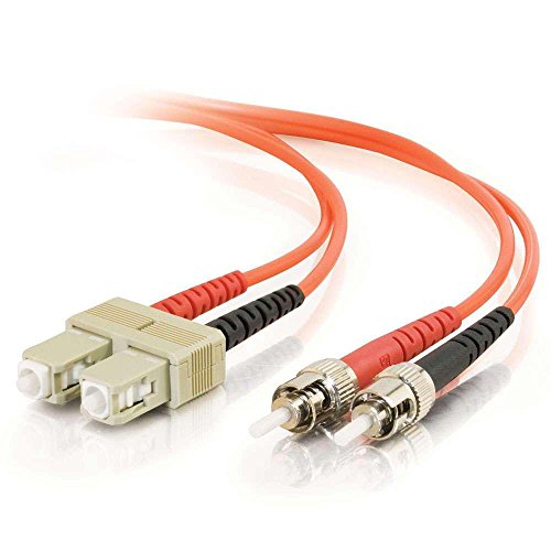 C2G 2m Glasfaser/Glasfaserkabel fàur Fast Ethernet, Fibre Channel, ATM und Gibabit Patchkabel ST/ST LSZH Duplex Multimode 50/125 Glasfaserkabel von C2G