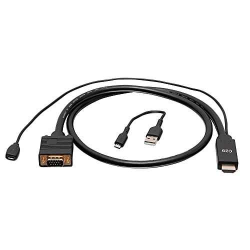 C2G 6ft (1.8m) HDMI[R] to VGA Active Video Adapter Cable - 1080p Compatible for Computer, Desktop, Laptop, PC, Monitor, Projector, HDTV, Xbox and More von C2G