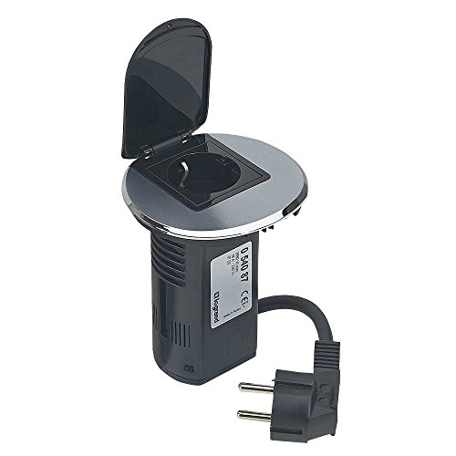 C2G 80856 Legrand 2P+E USB-Ladegerät Schuko Standard Power Desk Tülle Steckdose mit 2 m Kabel - Schwarz von C2G