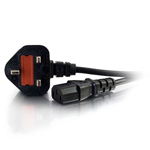 C2G 88513 2 Meter UK-Netzkabel (IEC320C13 nach BS 1363) 6 FuÃŸ Wasserkocherkabel/Netzkabel von C2G