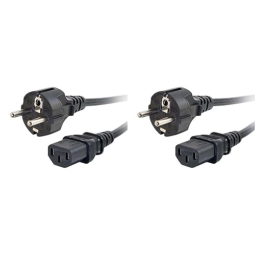 C2G 88546 5M Strom Kabel (IEC320C13 to CEE 7/7) 15 Foot Kettle,Lead Strom Cord Cord (Packung mit 2) von C2G