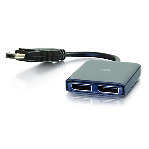 C2G DisplayPort™ 1.2 to Dual DisplayPort™ MST Hub 4K Doppelmonitor MST Hub, Mini DP Multi-Stream Transport (MST), schwarz, 84291 von C2G