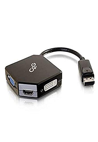 C2G DisplayPort Adapter, 4K, DisplayPort auf HDMI, VGA oder DVI, schwarz, Kabel to Go 54340 von C2G