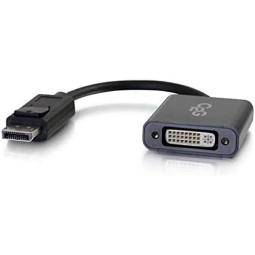 C2G DisplayPort-Stecker auf DVI-D-Dual-Link-Buchse 4K-Aktiv-Adapter Schwarz, DisplayPort-kompatibel mit Apple Cinema Displays, Microsoft, Dell, HP, Intel, ASUS, Alienware, Lenovo und mehr von C2G