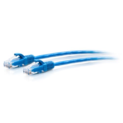 C2G Ethernet-Kabel CAT6A, extra flexibel, für Router, Modem, Internet, WLAN-Boxen, Xbox, PS5, Smart TV, Sky Q, IP-Kamera, 0,3 m, Blau von C2G