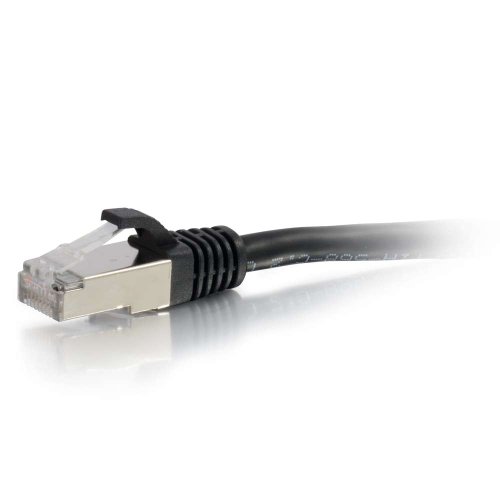 C2G Legrand Cat6 Ethernet-Kabel, snagless geschirmtes Cat6a-Patchkabel, schwarzes Netzwerk-Patchkabel, 9 m, snagless STP Ethernet-Kabel, 1 Stück, 00823 von C2G