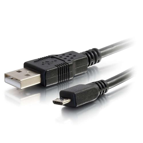 C2G Legrand USB A auf B Kabel, Stecker auf Stecker, Micro-USB-Kabel, 3 Meter (9,84 Fuß) Datenübertragungskabel, schwarzes USB-Kabel, 1 Stück, 27366 von C2G