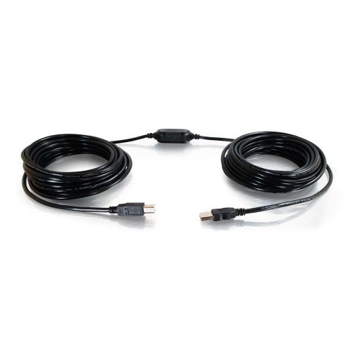 C2G Legrand USB langes Verlängerungskabel, USB A auf B Kabel, schwarzes Plug and Play Kabel, 25 Fuß USB Verlängerungskabel, 1 Stück, 38989 von C2G