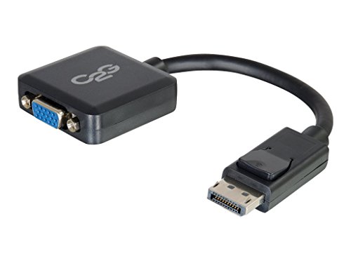 C2G Mini DisplayPort Kabel, DisplayPort auf VGA, Stecker auf Buchse, schwarz, 8 Zoll, Cables to Go 54323 von C2G