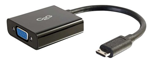 C2G Mini-HDMI-Stecker auf VGA-Buchse Adapter-Dongle mit Stromanschluss von C2G