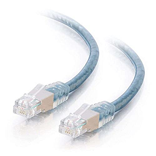 C2G RJ11 Ethernet Netzwerkkabel für DSL Internet, 30,5 m lang, 28726 Transparent Blau von C2G