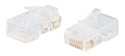 C2G RJ45 Cat5E Modular 8x8 Stecker fàur flache Litzenkabel 25Pack von C2G