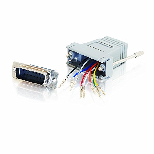 C2G RJ45 Ethernet LAN Port auf DB15 mannlichen Modular Adapter Connection, Grau von C2G