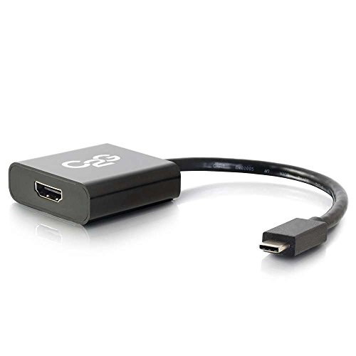C2G USB Adapter, USB C auf Display Port Adapter Konverter Schwarz Kabel to Go 29474 von C2G