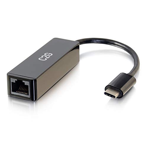 C2G USB C/Thunderbolt 3 auf RJ45 Gigabit Ethernet LAN Netzwerkadapter Kompatibel fàur Surface Book 2, MacBook Pro 2018/19, iPad Pro 2018/20, MacBook Air 2019/20. USB-C-Internet-Adapter von C2G