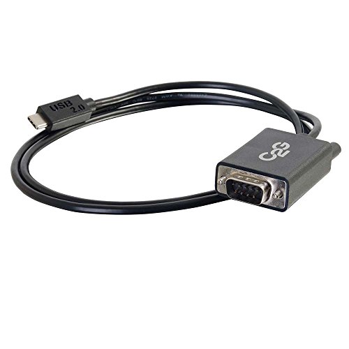 C2G USB C 2. 0 to DB9 RS232 mannlichen Null Modem Computer Serial Port Extension Adapter Kabel, 88842, schwarz von C2G