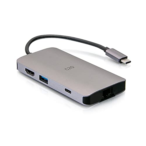 C2G USB-C 8-in-1 Mini-Dockingstation mit HDMI, 2x USB-A, Ethernet, SD-Kartenleser und USB-C-Ladefunktion, Strom Delivery bis zu 100 W, 4K @ Auflà¶sung 30 Hz C2G USB-C 8-in-1 Mini-Dockingstation mit HDMI, 2x USB-A, Ethernet, SD-Kartenleser und USB-C-Ladefunktion, Strom Delivery bis zu 100 W, 4K @ Auflà¶sung 30 Hz von C2G