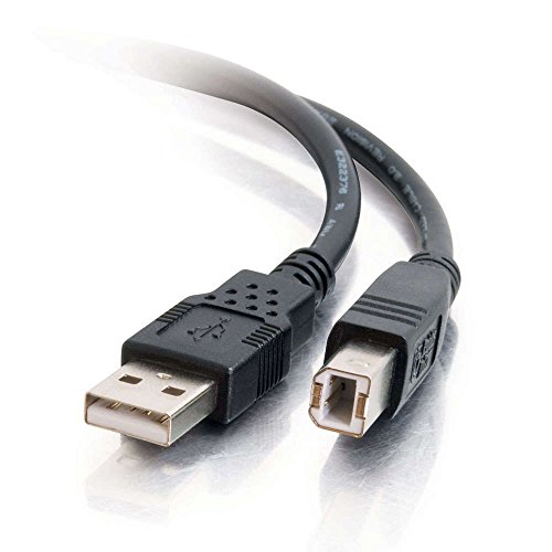 C2G USB-Druckerkabel, USB 2. 0 A auf B Kabel. Kompatibel mit Druckern und Scannern von HP, Epson, Brother, Samsung, Cannon und allen anderen USB-A/B-Geräten (2M, Schwarz) von C2G