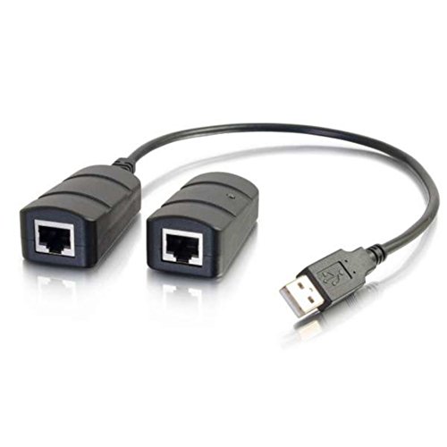 C2G USB Extender, 1 Port USB 2.0 über Cat5/6, bis zu 45,72 m, schwarz, Kabel to Go 54284 von C2G