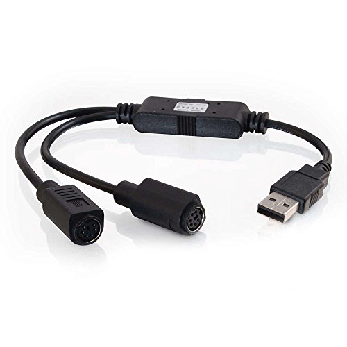 CABLESTOGO Cables to Go 81644 Tastatur/Maus-Adapterkabel (USB auf PS/2, 0,3m) schwarz von C2G