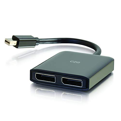 Mini DisplayPort™ 1.2 to Dual DisplayPort™ MST Hub 4K Doppelmonitor Multi-Stream Transport (MST), schwarz, 84290 von C2G