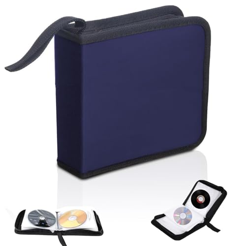 CAAGGMM CD-Tasche, Tasche für 40 Discs, CD/DVD-Tasche Aufbewahrungsschutz, CD DVD Discs Aufbewahrungstasche, CD-Aufbewahrungstasche für Haus und Auto, Geeignet für CD Lagerung und Organisation (Blau) CAAGGMM CD-Tasche, Tasche für 40 Discs, CD/DVD-Tasche Aufbewahrungsschutz, CD DVD Discs Aufbewahrungstasche, CD-Aufbewahrungstasche für Haus und Auto, Geeignet für CD Lagerung und Organisation (Blau) von CAAGGMM