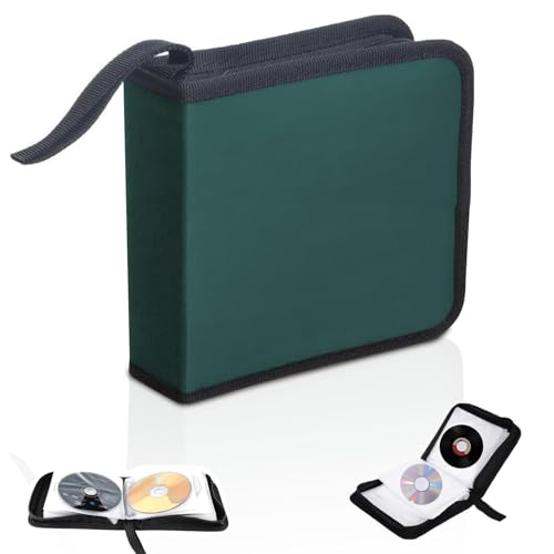 CAAGGMM CD-Tasche, Tasche für 40 Discs, CD/DVD-Tasche Aufbewahrungsschutz, CD DVD Discs Aufbewahrungstasche, CD-Aufbewahrungstasche für Haus und Auto, Geeignet für CD Lagerung und Organisation (Grün) CAAGGMM CD-Tasche, Tasche für 40 Discs, CD/DVD-Tasche Aufbewahrungsschutz, CD DVD Discs Aufbewahrungstasche, CD-Aufbewahrungstasche für Haus und Auto, Geeignet für CD Lagerung und Organisation (Grün) von CAAGGMM