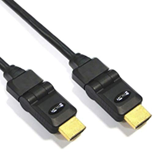 BeMatik - HDMI-A Stecker auf HDMI-A Stecker 1m mit 180-Grad-Drehung von CABLEMATIC