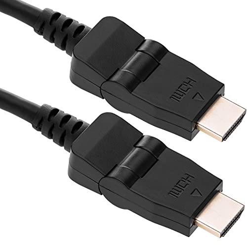 BeMatik - HDMI-A Stecker auf HDMI-A Stecker 2m 180-Grad-Drehung von CABLEMATIC