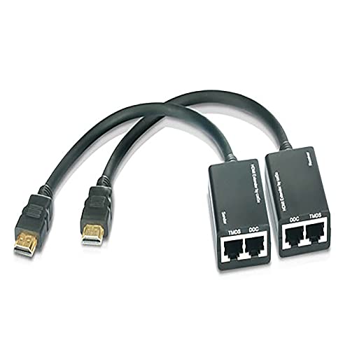 BeMatik - HDMI-Extender über Netzwerkkabel (30m 1080p 2xUTP mit Schlauch) von CABLEMATIC