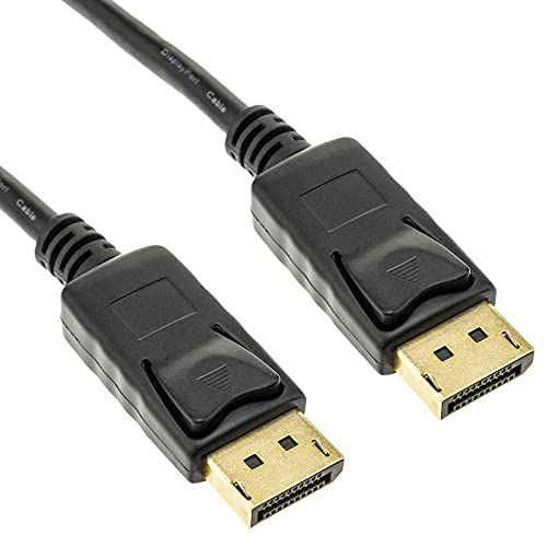 BeMatik - Kabel DisplayPort 1080p FullHD für digitale Audio und Video Übertragung von 50 cm Farbe schwarz von Cablematic