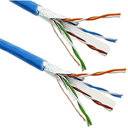 BeMatik - Kategorie 6 FTP Kabelrolle CCA 24AWG solide blau 100m von CABLEMATIC