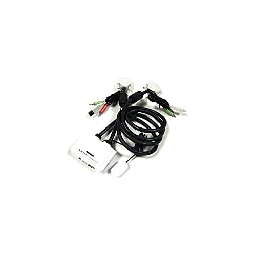 BeMatik - Kompakter USB DVI KVM-Switch Audio 1KVM zu 2CPU von Cablematic