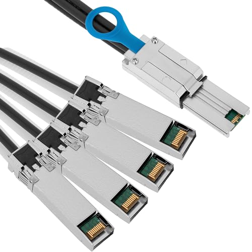 BeMatik - MiniSAS Kabel SFF-8088 auf 4 SFP + SFF-8431 10 Gigabit 2m von CABLEMATIC