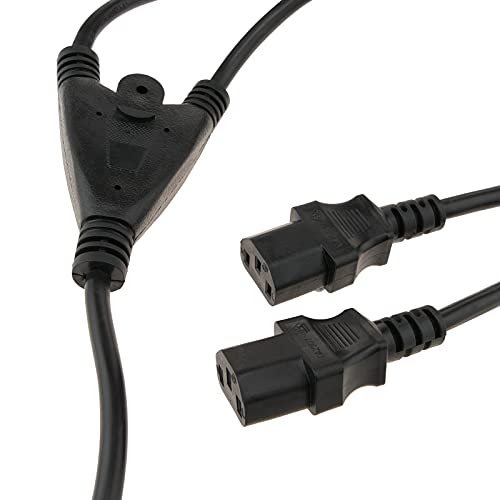 BeMatik - Netzkabel IEC-60320-1.8m (Schuko-M/2xC13) von Cablematic