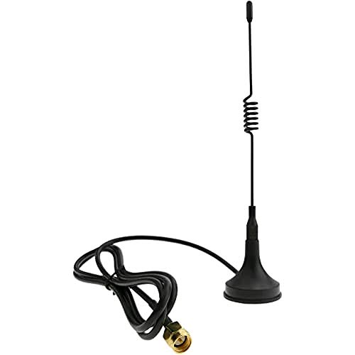BeMatik - Omnidirektionale Antenne SMA Stecker von 433 MHz bis 3 dBi 150mm mit 1m Kabel von CABLEMATIC